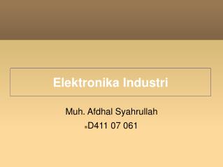 elektronika industri