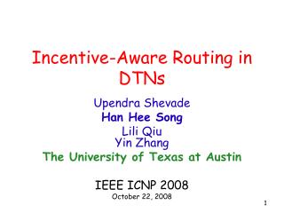Incentive-Aware Routing in DTNs