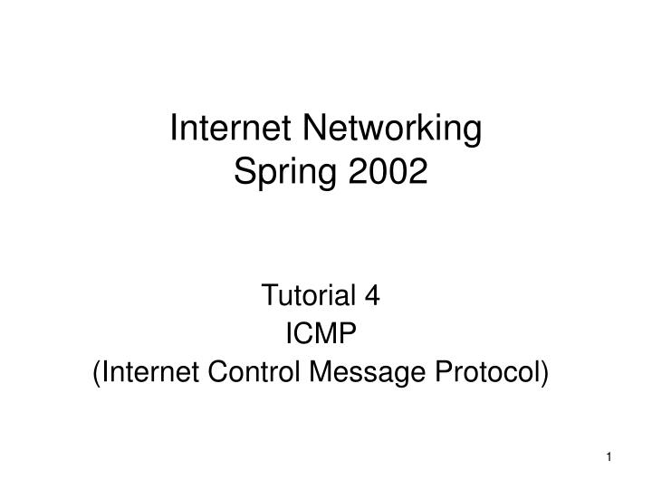 internet networking spring 2002