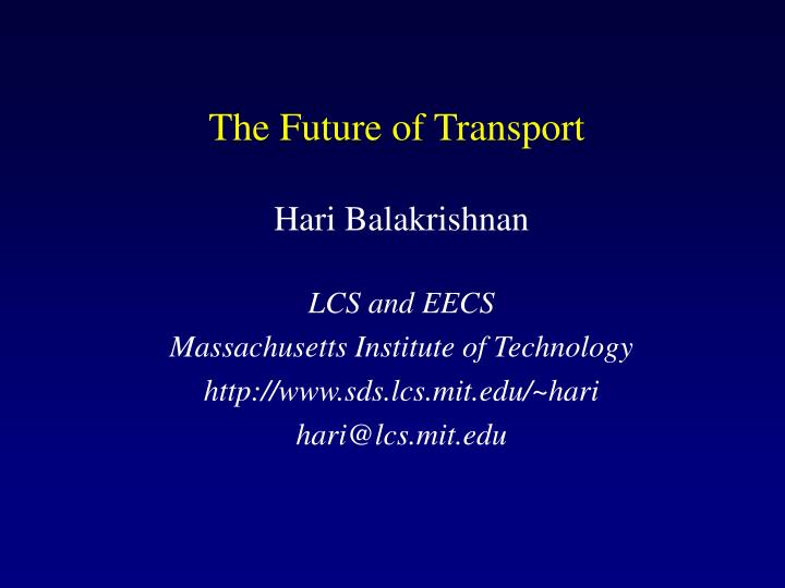 the future of transport