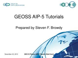GEOSS AIP-5 Tutorials