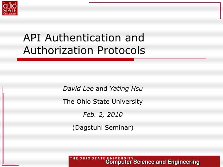 api authentication and authorization protocols