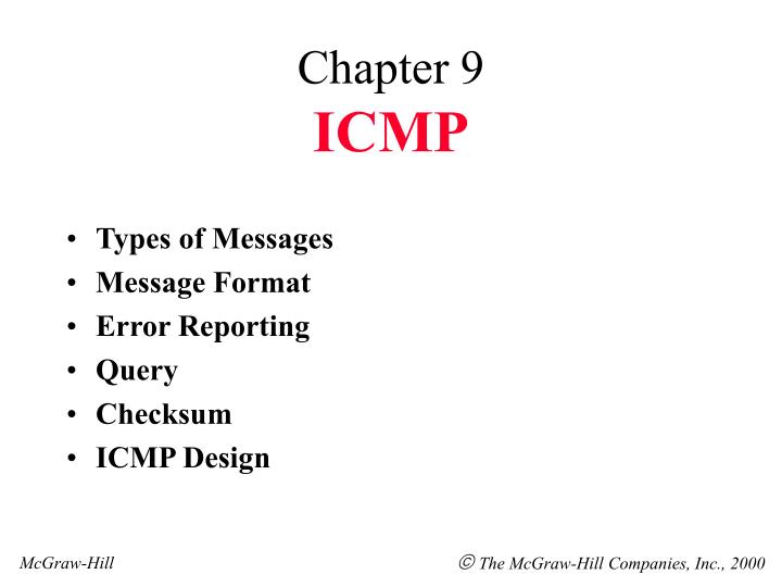 chapter 9 icmp
