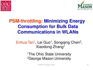 PSM-throttling: Minimizing Energy Consumption for Bulk Data Communications in WLANs