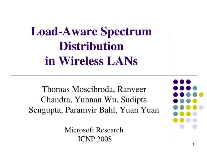 load aware spectrum distribution in wireless lans
