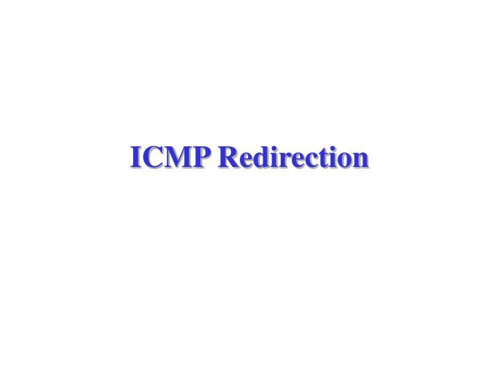 icmp redirection