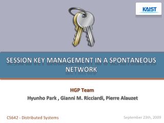Session key management in a spontaneous network