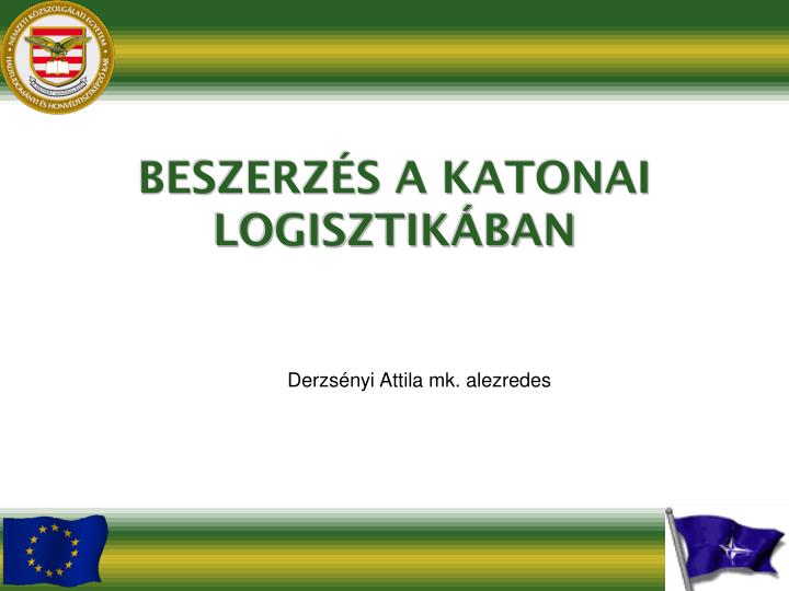 beszerz s a katonai logisztik ban