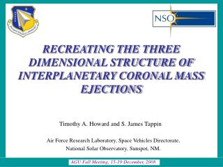 RECREATING THE THREE DIMENSIONAL STRUCTURE OF INTERPLANETARY CORONAL MASS EJECTIONS