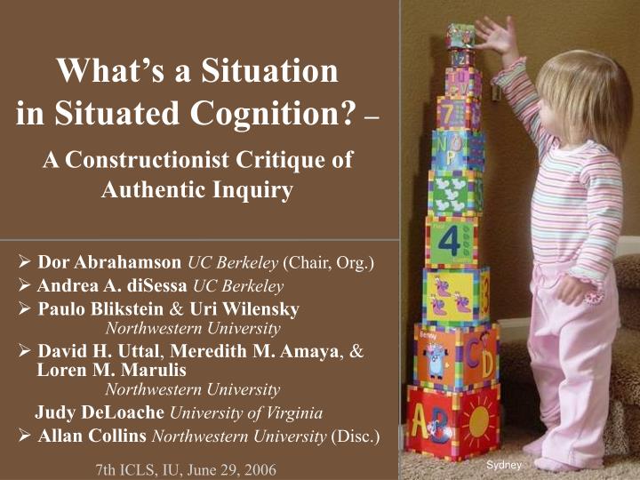 what s a situation in situated cognition a constructionist critique of authentic inquiry