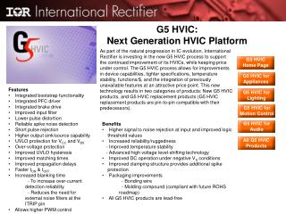 G5 HVIC: Next Generation HVIC Platform
