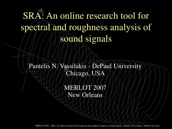 sra an online research tool for spectral and roughness analysis of sound signals