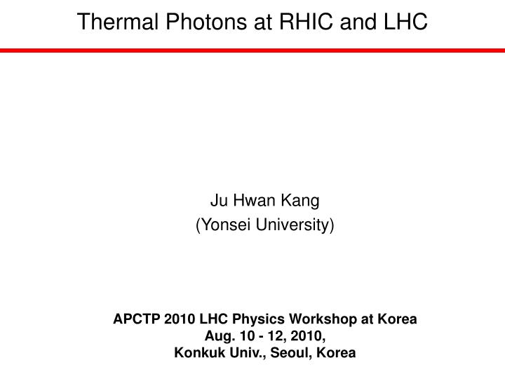 thermal photons at rhic and lhc