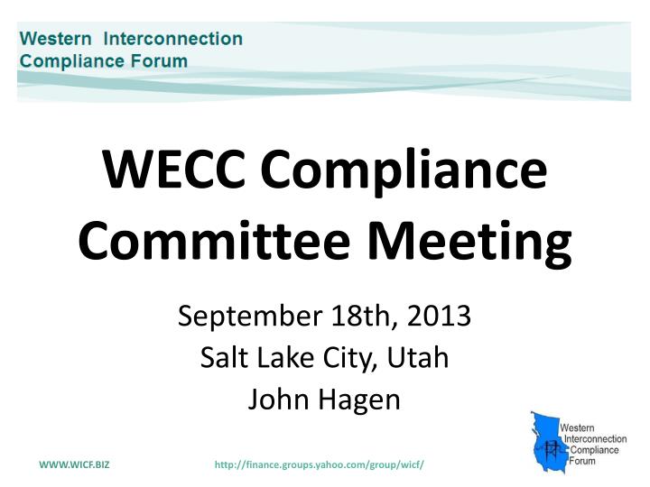 wecc compliance committee meeting