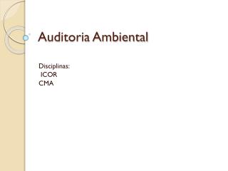 auditoria ambiental