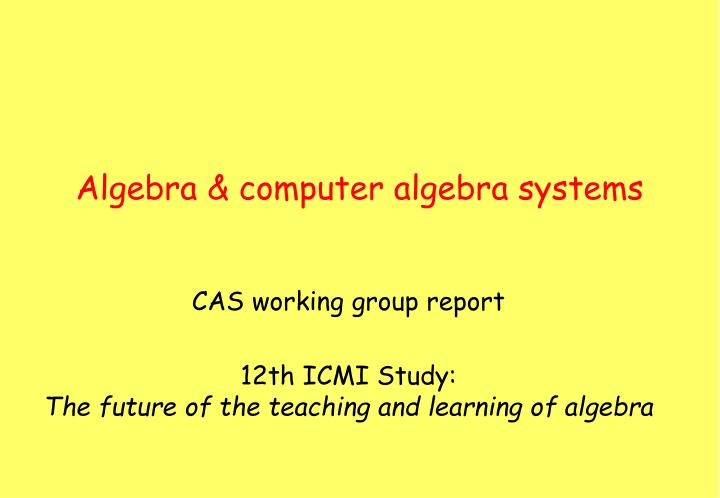 algebra computer algebra systems