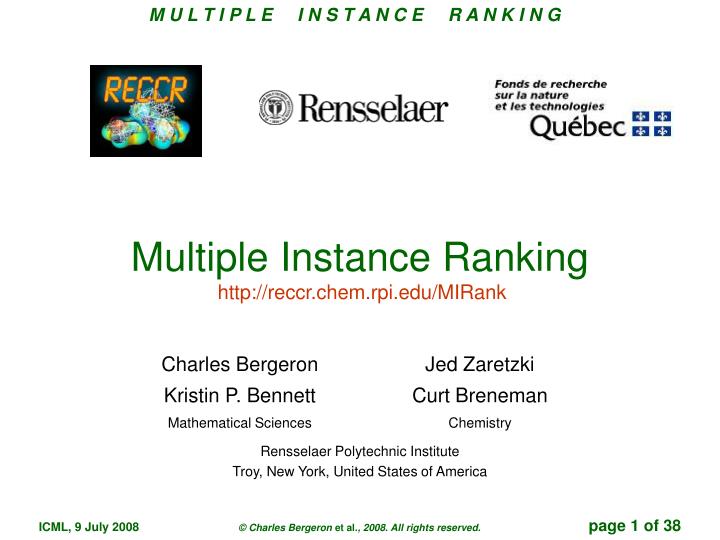 multiple instance ranking