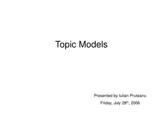 Topic Models