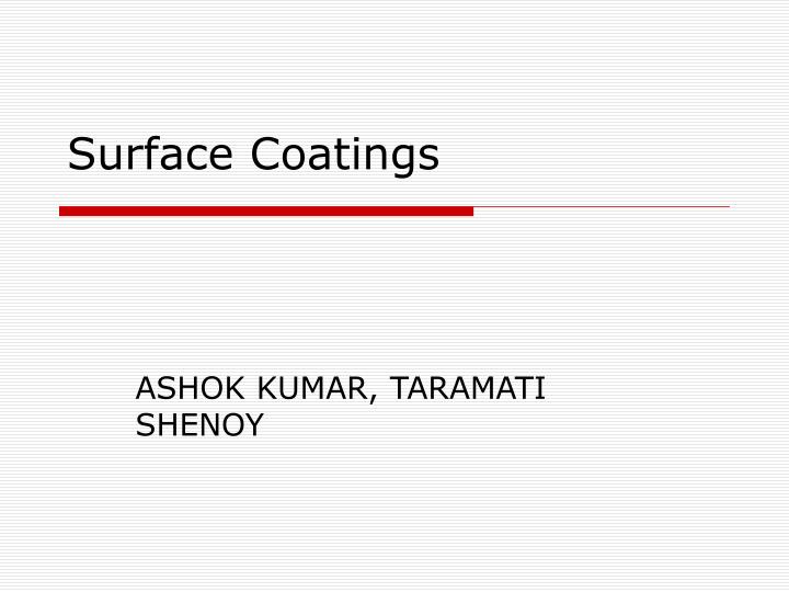 surface coatings