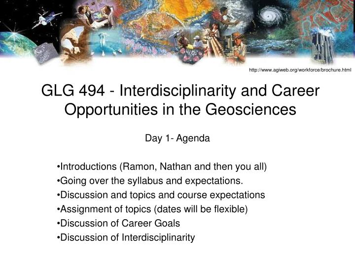 glg 494 interdisciplinarity and career opportunities in the geosciences