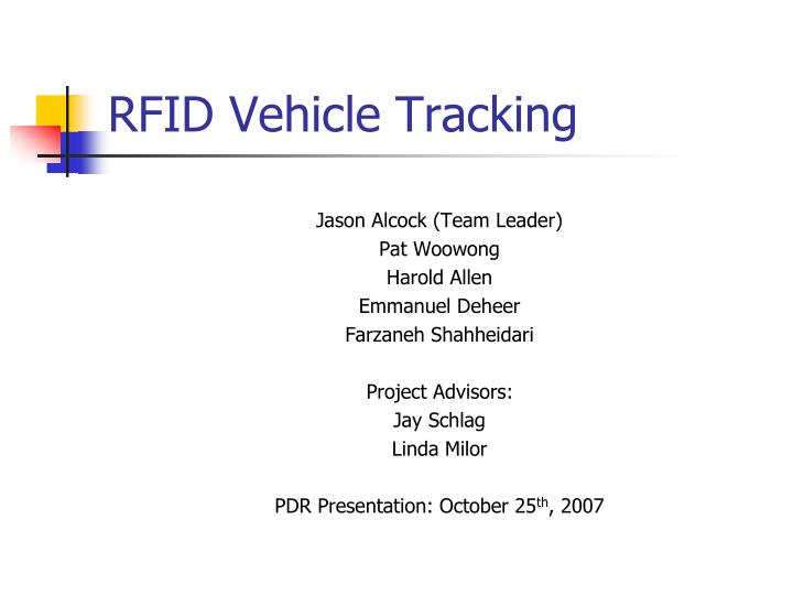 rfid vehicle tracking