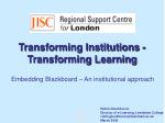 Transforming Institutions - Transforming Learning - slide 1