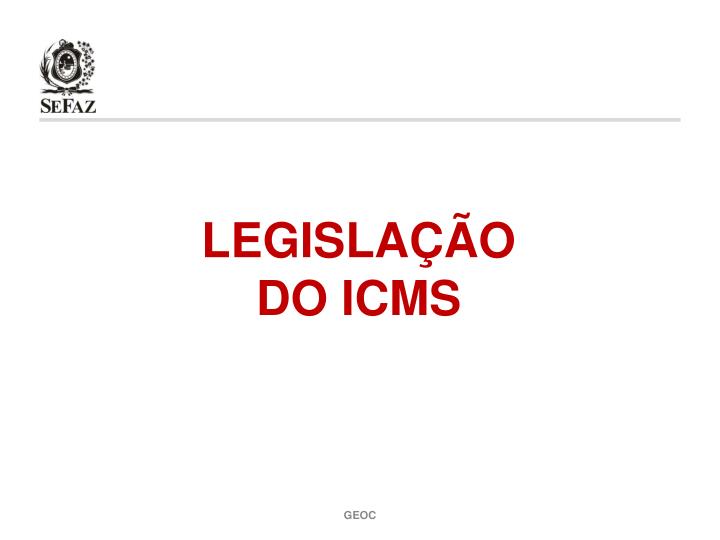 legisla o do icms