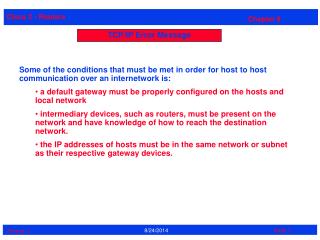 TCP/IP Error Message