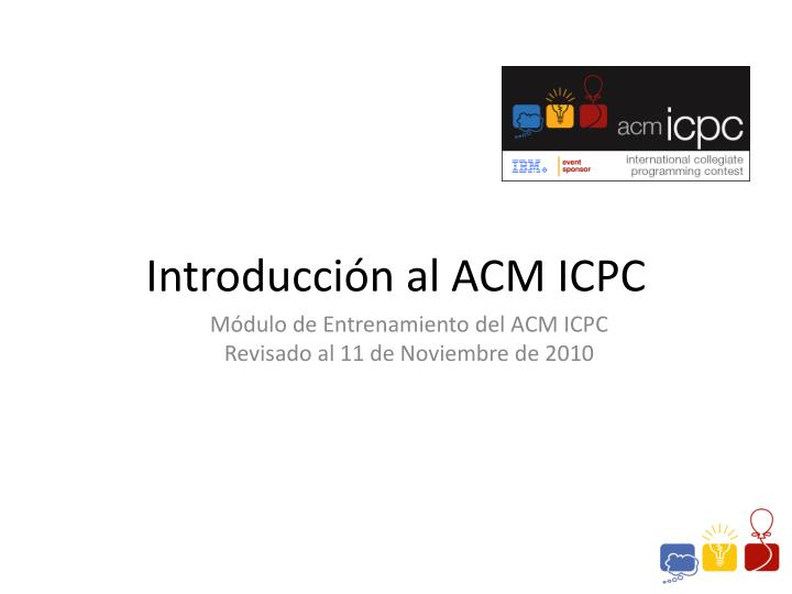 introducci n al acm icpc