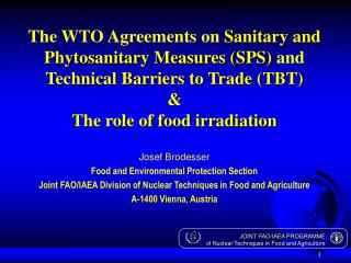 World trade of agricultural products