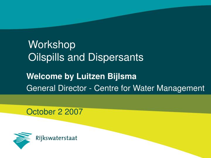 workshop oilspills and dispersants