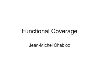 Functional Coverage