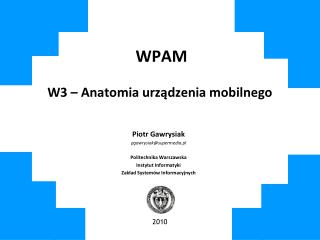 wpam w3 anatomia urz dzenia mobilnego