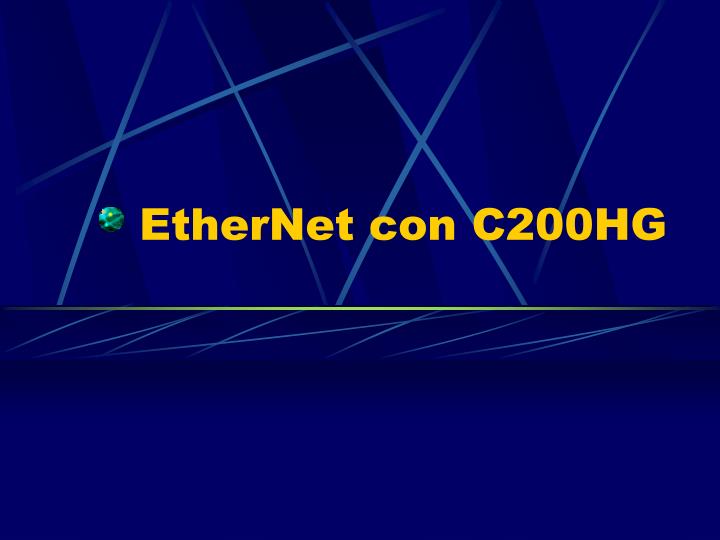 ethernet con c200hg