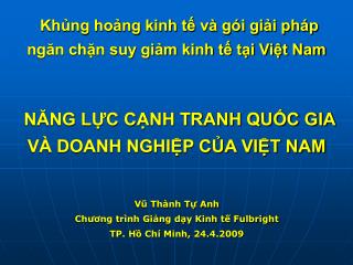 n ng l c c nh tranh qu c gia v doanh nghi p c a vi t nam