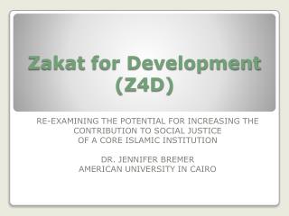 Zakat for Development (Z4D)