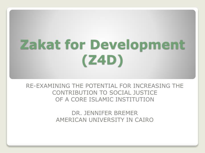 zakat for development z4d