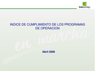 indice de cumplimiento de los programas de operacion