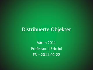 distribuerte objekter
