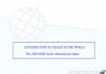 Multi-Dimensional Index for Global Peace: Insights and Contributions from NATO ARW - slide 1
