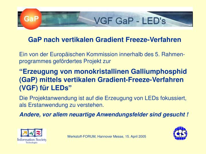 vgf gap leds