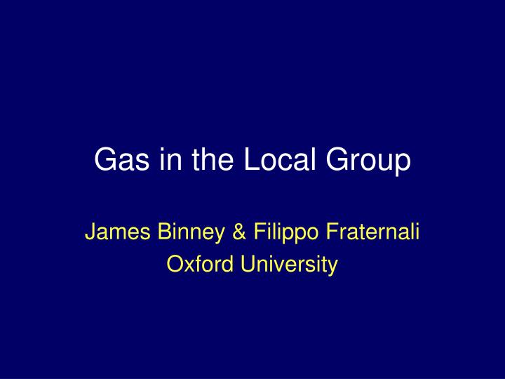 gas in the local group
