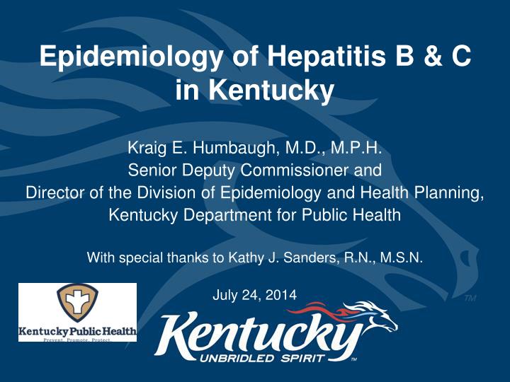 epidemiology of hepatitis b c in kentucky