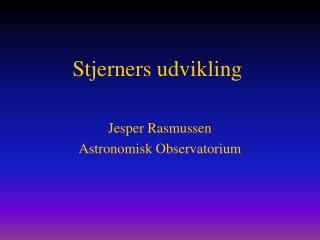 stjerners udvikling