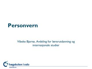 personvern
