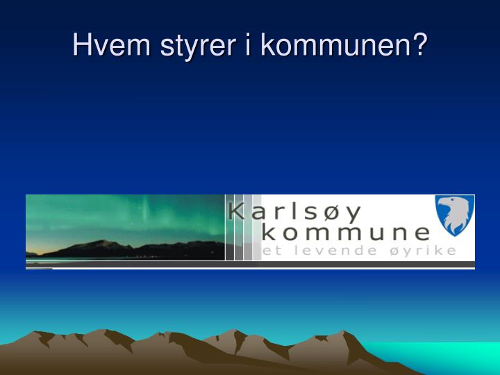 hvem styrer i kommunen