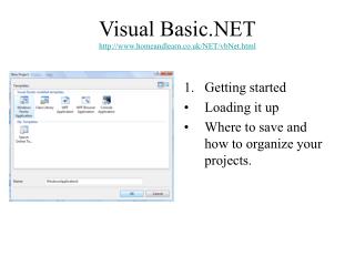 Visual Basic.NET homeandlearn.co.uk/NET/vbNet.html