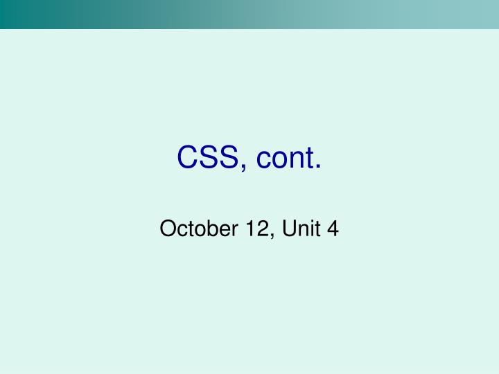 css cont