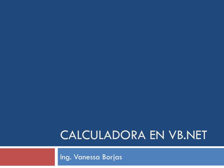 calculadora en vb net