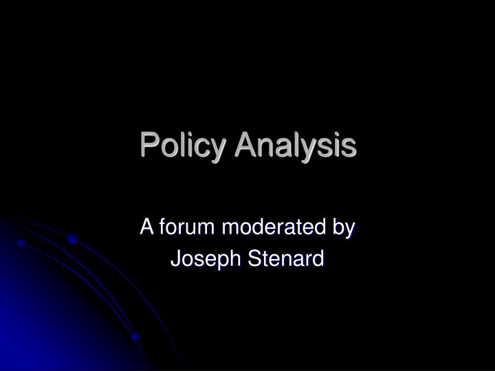 policy analysis